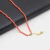 Correntes Senhoras Natural Coral Bead Colar Frisado Reiki Energia Cura Jóias DIY Fazendo Pulseira Artesanato Presente 1 Peça