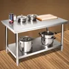 Three-layer stainless steel workbench, kitchen special equipment, commercial, large capacity, thickening welding, factory direct sales, large quantity discount