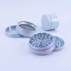1pc Four-layer Iridescent Zinc Alloy Herb Grinder, Manual Tobacco Grinder, Cigarette Crusher 2.5 Inches