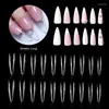 Faux Ongles 50 pièces/sac presse sur Transparent Stiletto longue acrylique couverture complète Ongles faux conseils pour fournitures d'ongles