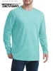 Polos para hombres TACVASEN Camiseta de algodón de manga larga para hombre Transpirable Moire Wicking Camiseta casual Primavera Jersey Cuello redondo Camiseta básica Tops Hombre Q231215