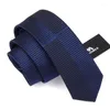 Strikjes van topkwaliteit voor mannen 6 cm slanke stropdas mode huwelijk mager smalle streep zwart verkopen mannelijk cadeau