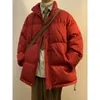 Męskie Parkas 2023 Zime Ined Cotton Cloes Solid Color Bread Snow Jaet Lapel Coats utrzymuj ciepło rozmiar S-2xlyolq