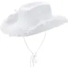 Bérets rétro Fedora chapeau femmes hommes feutre dames Cowboy chapeaux fête plume décor Style occidental haut Bonnet hommes Cosplay HatBerets2749