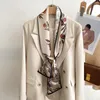 Scarves Silk Small Neck Scarf Fashionable Sunscreen Printing And Dyeing Pattern Spring/Summer Elegant Women's Ribbon