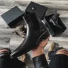 Stivali Chelsea Boots Uomo Nero Marrone Business Scarpe corte da uomo con stivaletti fatti a mano Zapatos Hombre 231216