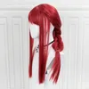 Party Supplies Anime Chainsaw Man Perücke Makima Long Rose Red Hair Cosplay Role Play Halloween Synthetic