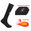 Chaussettes de sport Chaussettes chauffantes 5 V avec 3 températures réglables 4000 mAh Sport de plein air Chauffe-pieds chauffant thermique Sports de ski pour hommes femmes 231216