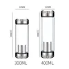 Water Bottles High Quality Business Type Double Wall Glass Tumbler Bottle With Stainless Steel Tea Infuser Filter