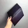 Sell New Fashion Classic Black Wallet Whole Männer Frauen Leder Strick Geldbeutel Lady Ladies Long Tasche Clutch Bag Original Box Ca236r