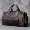 Travel Bag Fashion Man Designer Business Trip For Outdoor Genuine Leather Shoe Duffle Bag Male Coffee Black316P