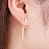 Dangle Earrings 2023 Fashion Stainless Steel Simple T Bar Drop Earring For Women Geometric Ear Jacket Wedding Gifts