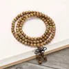 Armreif Natürliche Grüne Sandelholz Rosenkranz Perlen Armreifen Für Männer Buddha Perlen Paar Armbänder Vintage-Schmuck Zubehör Großhandel