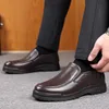 Sapatos de vestido Altura crescente para homens feitos à mão couro genuíno casual mocassins de borracha macia negócios primavera outono luxo slipon condução 231215