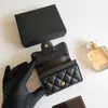 Luxury Wallet Women Brand Purse Card Holder Classic Mönster Plånböcker Kaviar Sheepskin Material Plånbok för flickor