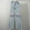 Jeans pour femmes haute édition Blumar * Patchwork assorti de Yi Mengling taille pour les filles de la rue avec pantalon à jambe droite56mx