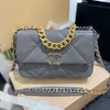 Channel 19 Designer Bag Top Lambskin 9A Quality 25CM Women Fashion Luxury Shoulder Crossbody Handbag Ladies Gold Silver Chain