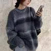 Kobiety bakoitanki stałego gradient sweter kobiety harajuku duże dzianiny pullover vintage koreańskie swobodne zimowe ciepłe topy Y2K ubrania