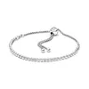 Bracciale rigido Ciondolo in argento Braccialetti con gemme regolabili alla moda Gioielli per le donne Regali Bracciale Designer fai da te Pulseras Mujer