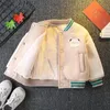 Jacken Herbst Winter Baby Jungen Verdickte Plüsch Jacke Mäntel Baseball Kleidung Kind Mode Warme Fleece Baumwolle Gepolsterte Oberbekleidung 231215