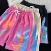 Summer Clothes Y2k American Minus Two New Graffiti Color Couple Street Retro Hip-hop Loose Casual Shorts