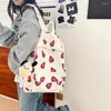 Sacos escolares meninas mochila moda bonito morangos mulheres mochila grande capacidade simples bolsas para adolescente estudante saco de livro