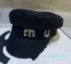 Kaszmirowy kryształowy list ośmioboczny kapelusz w stylu brytyjski styl beret newsboy cap