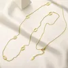 Collana girocollo classica con ciondoli a forma di lettera collane di design da donna gioielli placcati in oro catene sottili signora squisita collana di lusso accessori maglione zl093