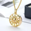 Colares Pingente Vintage Grande Sol e Lua Colar de Aço Inoxidável Boho Charme Celestial Dainty para Mulheres Collier Femme BFF Jewelr191e