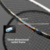 Raquetes de badminton mais leves 10u g4 13kg 100% raquetes de badminton de fibra de carbono amarradas tensão máxima 35lbs sacos de raquete de treinamento profissional para adultos 231216