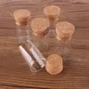 50pcs 10 ml Rozmiar 24 40 mm Mała rurka testowa z korkiem z butelki przyprawy z korek Słoiki Słoiki Folii DIY Craft206t