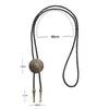 Bow Ties Western Cowboy Zinc Alloy Bolo Tie Pendant Necklace Leather Men And Women Birthday Gifts