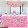 Saia de mesa 6ft tule saia de mesa encaracolado salgueiro colorido sereia pano de mesa para festa de casamento decoração de aniversário 231216