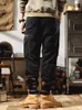 Men's Pants Fashion Tactical Black Cargo Men Streetwear Casual Cotton Slim Fit Elastic Waist Drawstring Jogging Trousers