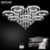 Moderne Kristallen Kroonluchters Licht Diamant LED Plafondlampen voor Eetkamer Woonkamer Ring Cirkel Lustres Lamparas de techo Home Indoo216x