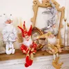 ABXMAS 엘프 인형 장난감 크리스마스 펜던트 장식품 장식 선반 서있는 장식에 매달려 나비다드 해 선물 210911261V
