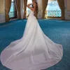 Stunningbride 2024 Sexy Sweetheart Neck Sleeveless Beading Mermaid Wedding Dress Gorgeous Appliques Detachable Train Princsss White Bridal Gown