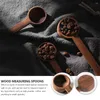 Kaffescoops 1 st skopa för malt kaffe- träsked i svart valnöt som mäter bönor eller te