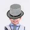 Bérets britanniques adultes / enfants chapeau haut de forme bal carnavals costume de fête magicien en feutre pour le spectacle