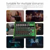 Mixer Debra Pro Mixer audio a 8 canali con 99 effetti digitali Dsp Ingresso USB Mp3 per console di missaggio DJ Controller Registrazione karaoke