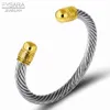 Pulsera Pulseras con dijes de lujo Brazalete de oro Diseñador de moda para hombre Multi ed Cable Brazalete de alambre para mujer Vintage Diseñador simple 290l