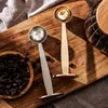 Coffee Scoops 2 In 1 Stainless Steel Measuring Spoon Portable Powder Grinding Beans Standing Soop For Home Offi