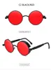 Retro steampunk óculos de sol homens mulheres marca de luxo vintage redondo óculos de sol metal moda condução óculos uv400 230920