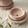 Vasi per fioriere Vaso da fiori in ceramica fatto a mano con vassoio di base Vaso per piante verdi Forniture per vasi da fiori da giardino 231215