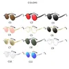 Солнцезащитные очки MCLEXN круглые металлические стимпанк мужские и женские модные очки брендовые дизайнерские ретро винтажные UV4001260y