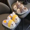 Slipper Kinderlijders Slippers Prinsesschoenen Warm Kids Winter schattig konijnen Cartoon Furry Slippers Little Girl Soft Sole Baby Shoes R231216