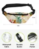 Bolsas de cintura Tucán Flor Fruta Piña Paquetes de mapas Bolso de hombro Unisex Messenger Casual Moda Fanny Pack para mujeres