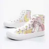 Dress Shoes Cartoon Cute Girls Students Canva s Anime Pattern Sneakers Fashion Breathable Women High Tops Casual 231216