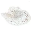 Berets Hollow Out Bride Letter Cowgirl Hat Novelty Cowboy Summer Beach Western Fancy Dress Accessory Drop195w