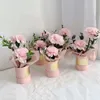 7 5x6 5cm Flower Box Mini Bouquet Cylinder Portable 1pc Round Flower Bucket Gift Storage PVC Florist Bag Wedding Party Paper Box238q